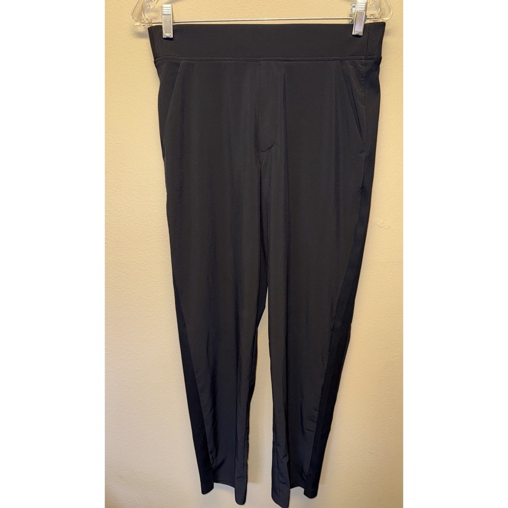 Athleta Brooklyn Ankle Pant Black Stretch Yoga Mid Rise Elastic Waist Pull On